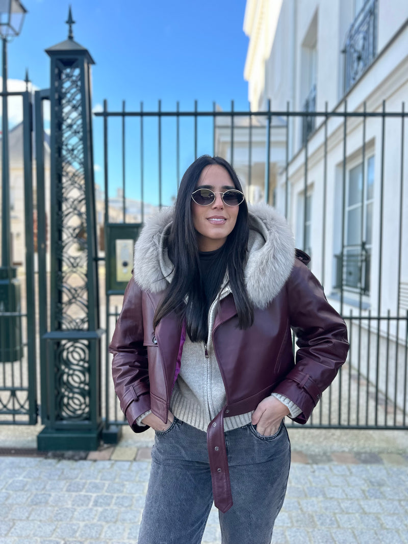 Inna Veste en cuir oversized