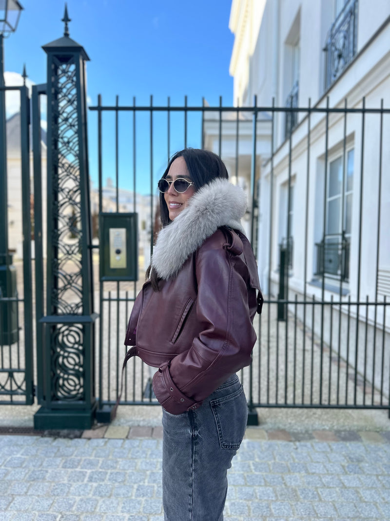 Inna Veste en cuir oversized