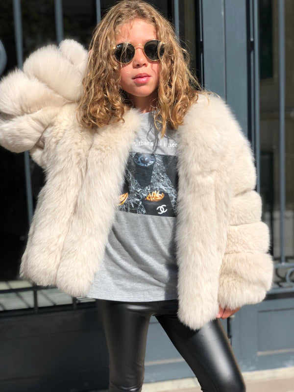 Child fur coat